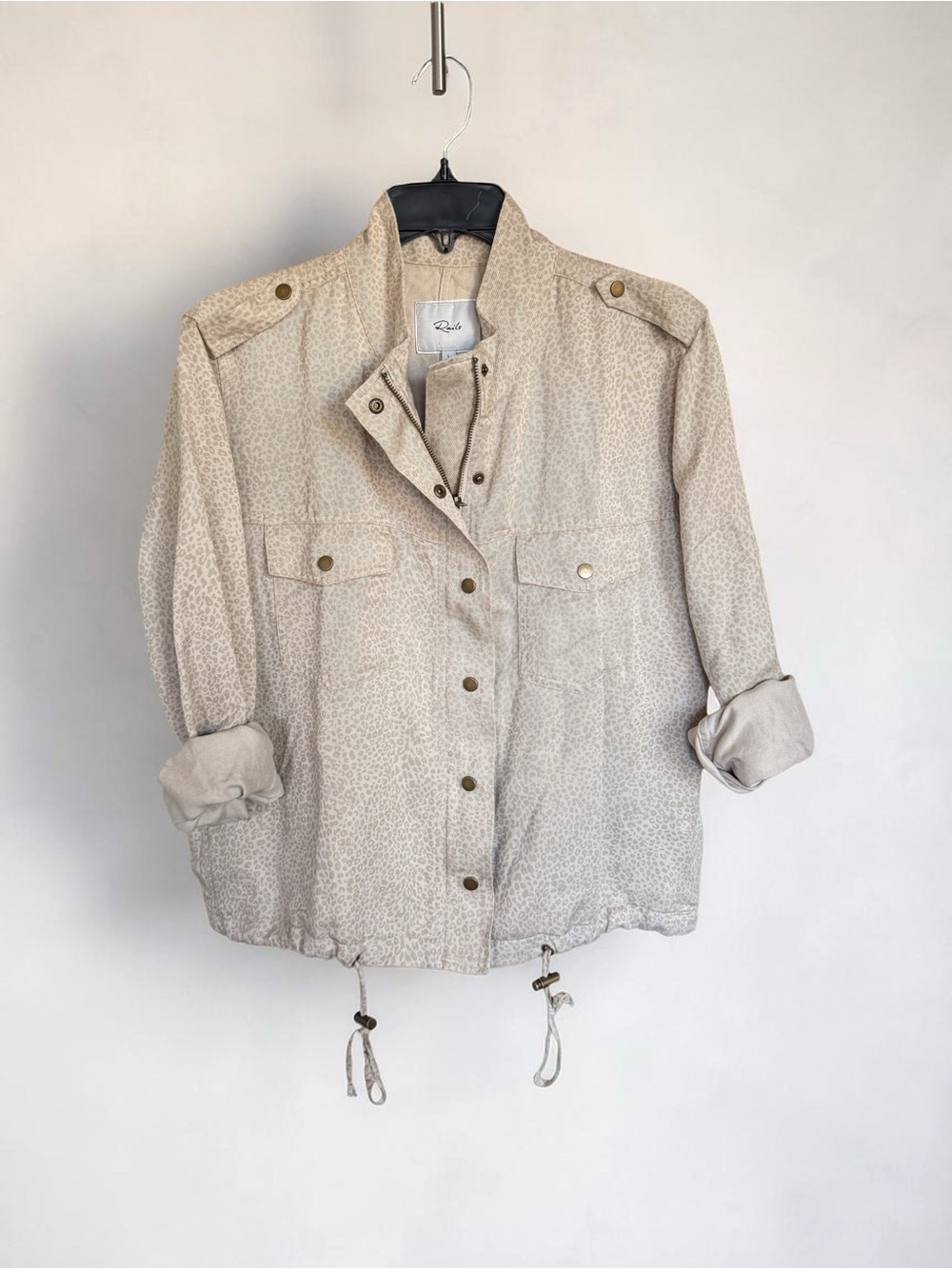 Rails Collins Jacket in White Mini Cheetah Linen Blend NWT – L - Picture 4 of 10